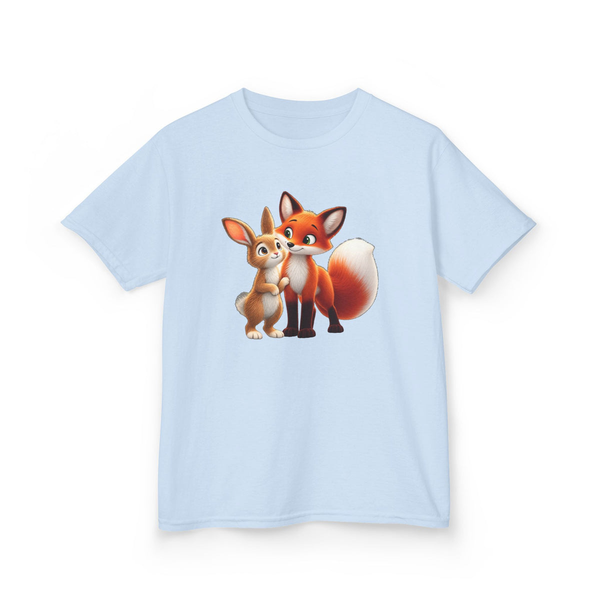 Personalized Brave Bunny & The Friendly Fox Kids T-Shirt | Add Your Child's Name