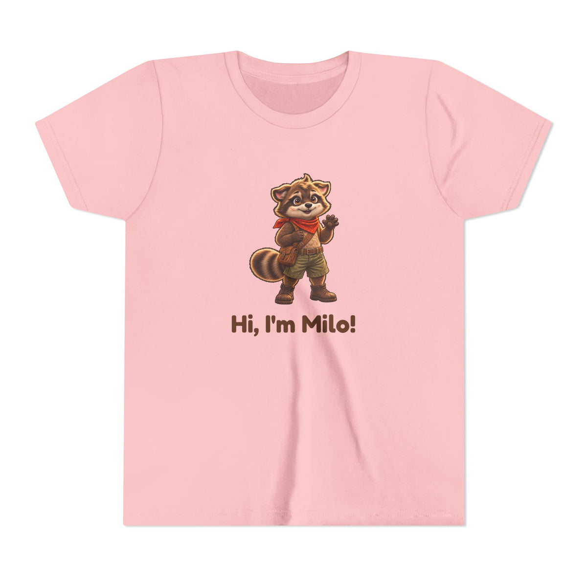 Milo the Raccoon "Hi, I'm Milo!" Kids Tee