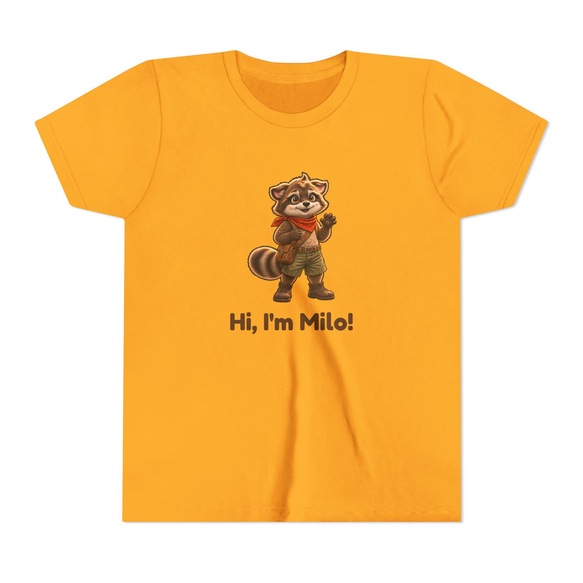 Milo the Raccoon "Hi, I'm Milo!" Kids Tee