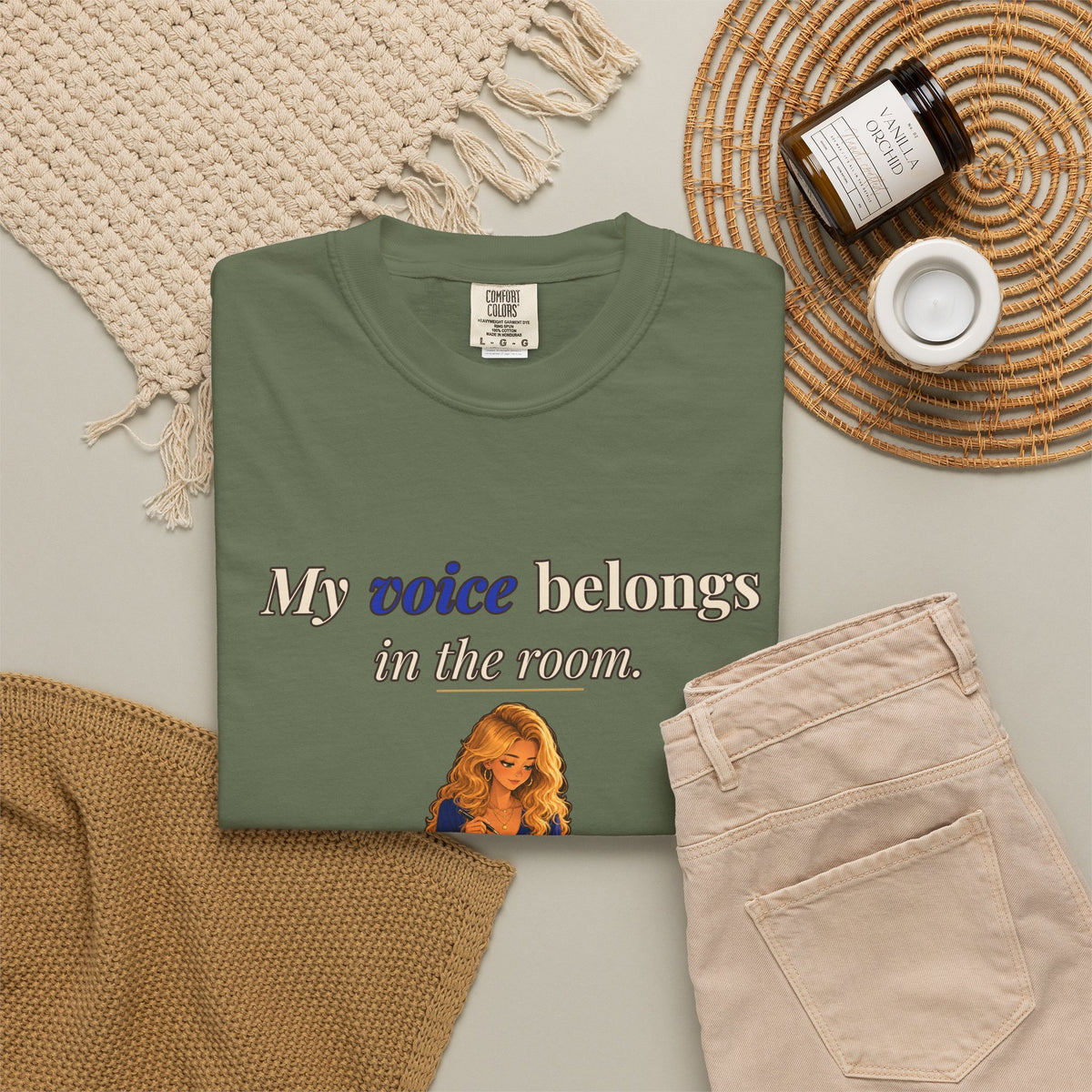 My Voice Belongs in the Room Women's Relaxed Tee | Andra Annette | Pounds to Go