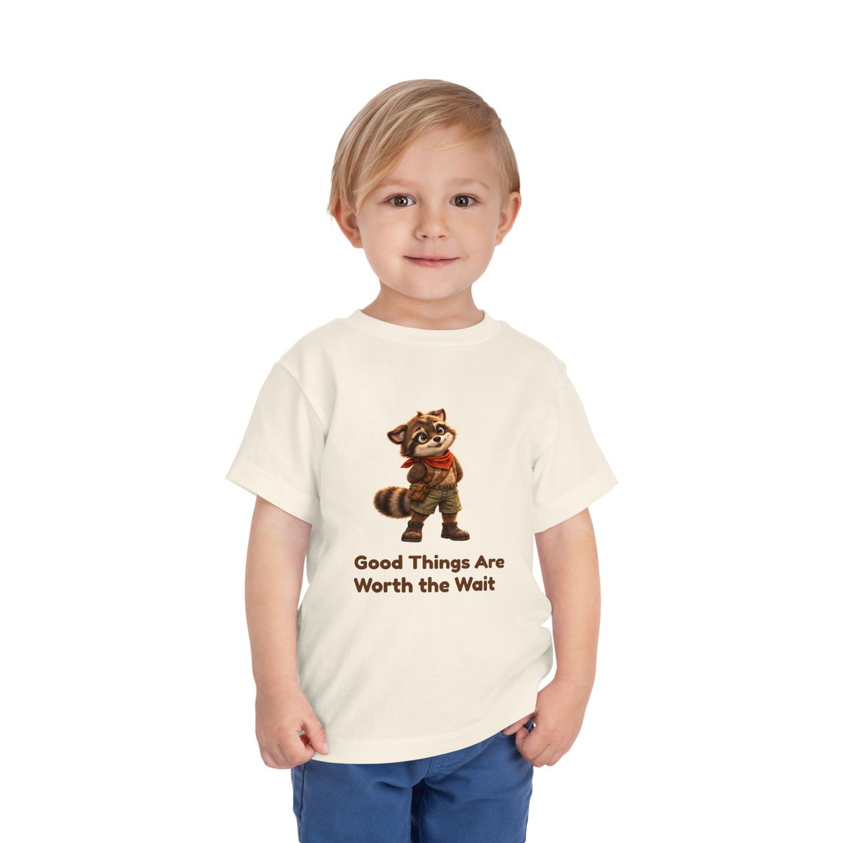 Milo the Raccoon "Good Things Are Worth the Wait" Toddler Tee