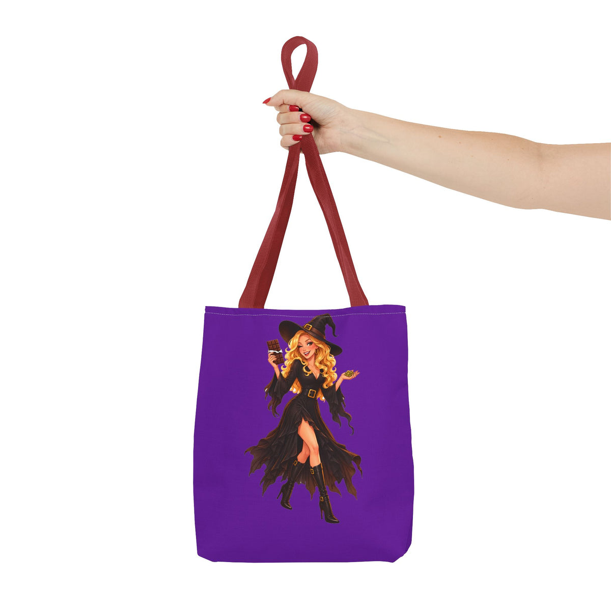 Chocolate Witch Trick-or-Treat Tote Bag - Purple | Andra Annette | Pounds to Go