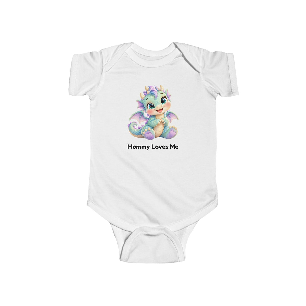 Dazzle Dew Mommy Loves Me Baby Bodysuit - Cute Baby Dragon Onesie