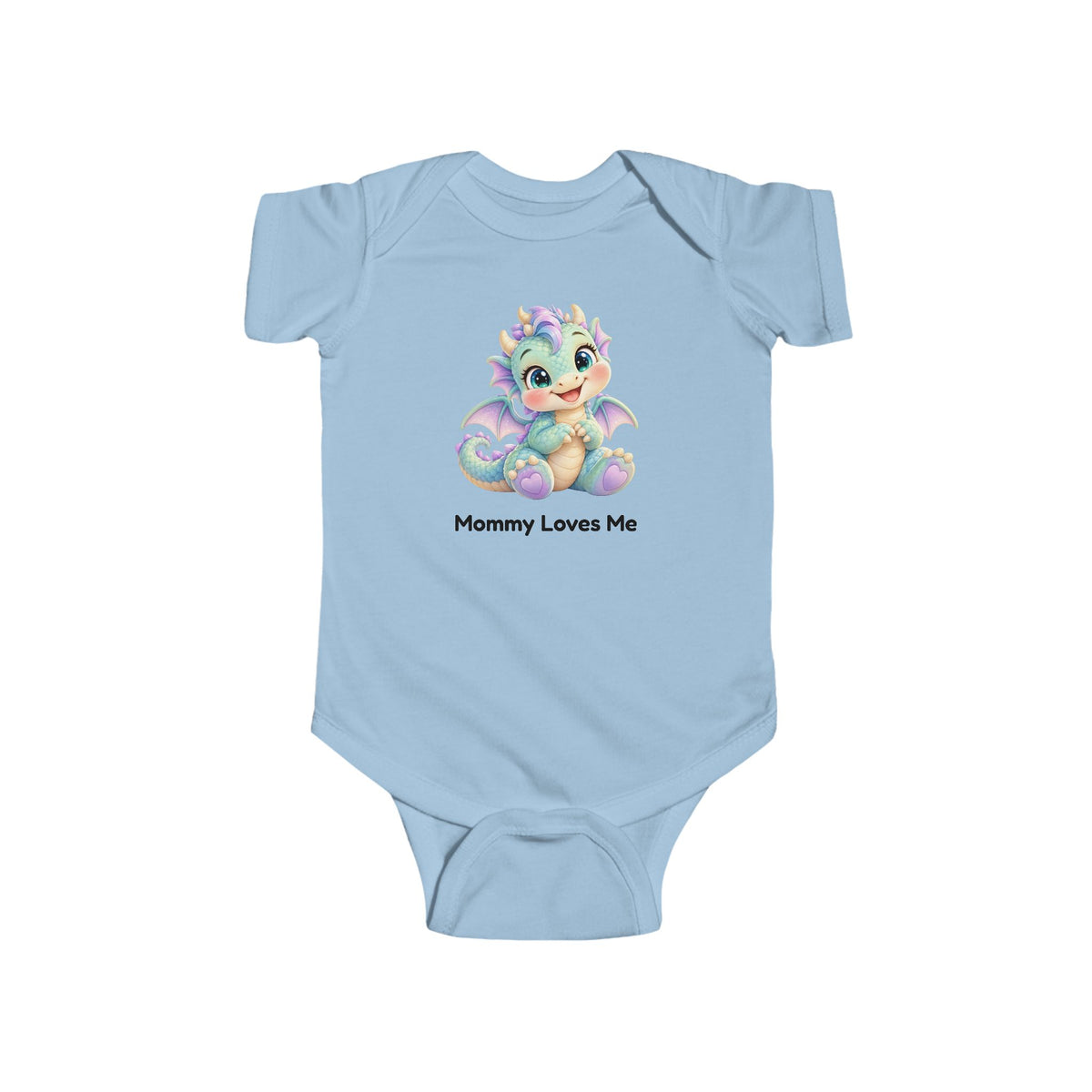 Dazzle Dew Mommy Loves Me Baby Bodysuit - Cute Baby Dragon Onesie