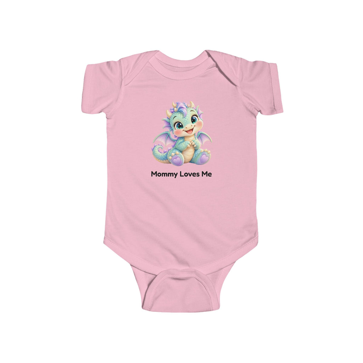 Dazzle Dew Mommy Loves Me Baby Bodysuit - Cute Baby Dragon Onesie