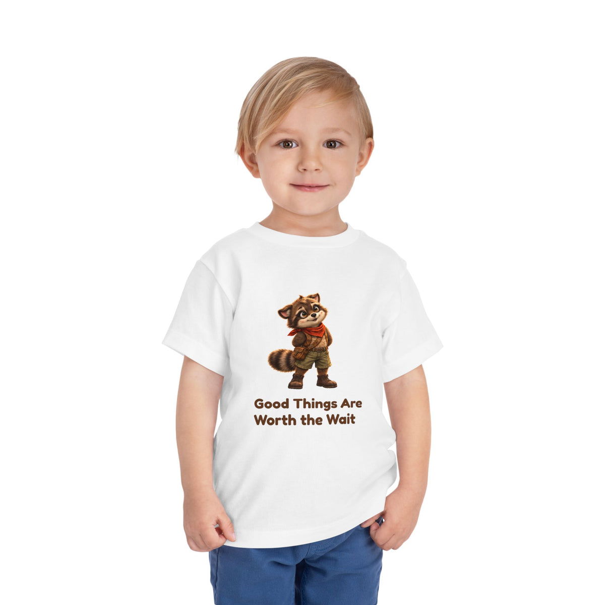 Milo the Raccoon "Good Things Are Worth the Wait" Toddler Tee