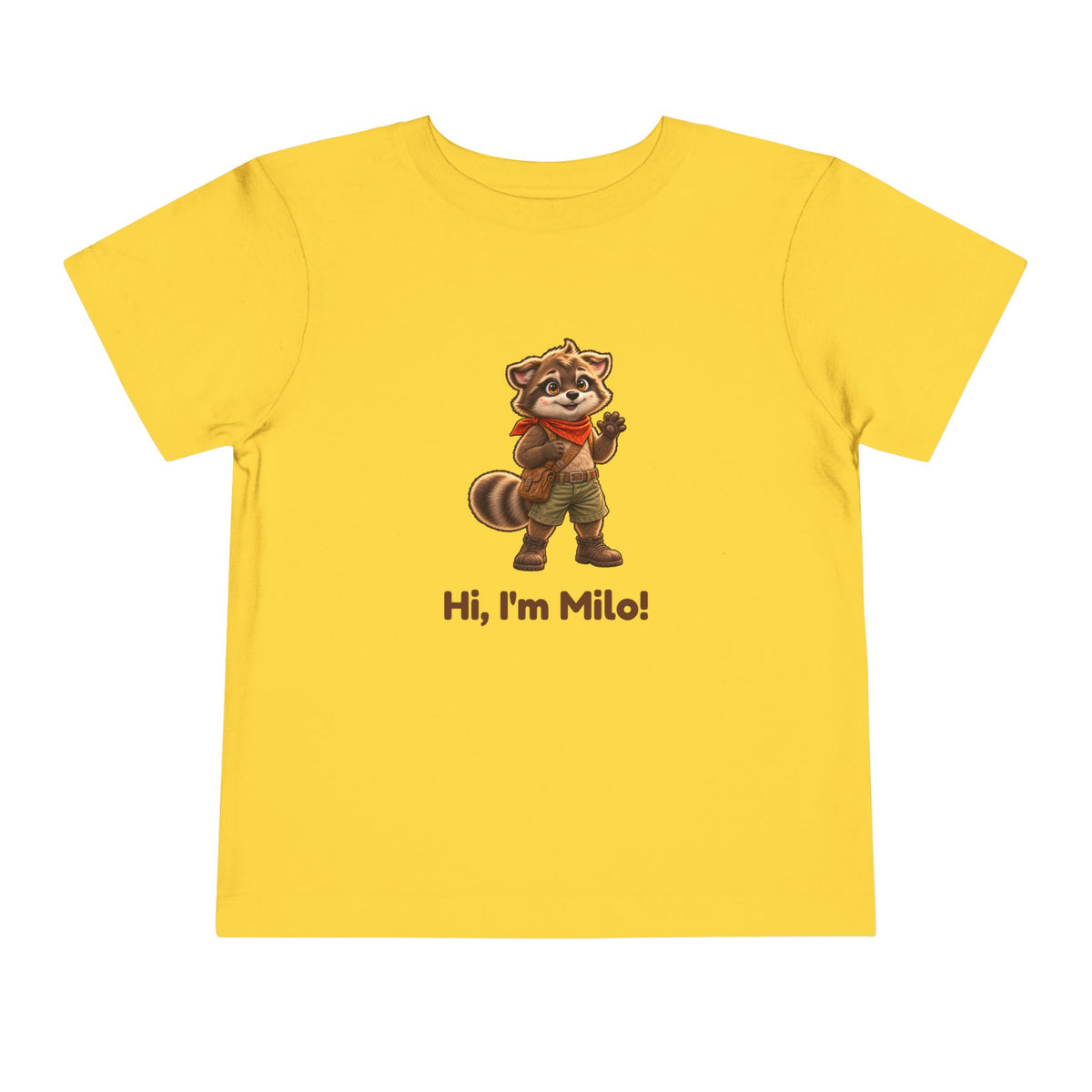 Milo the Raccoon "Hi, I'm Milo!" Toddler Tee