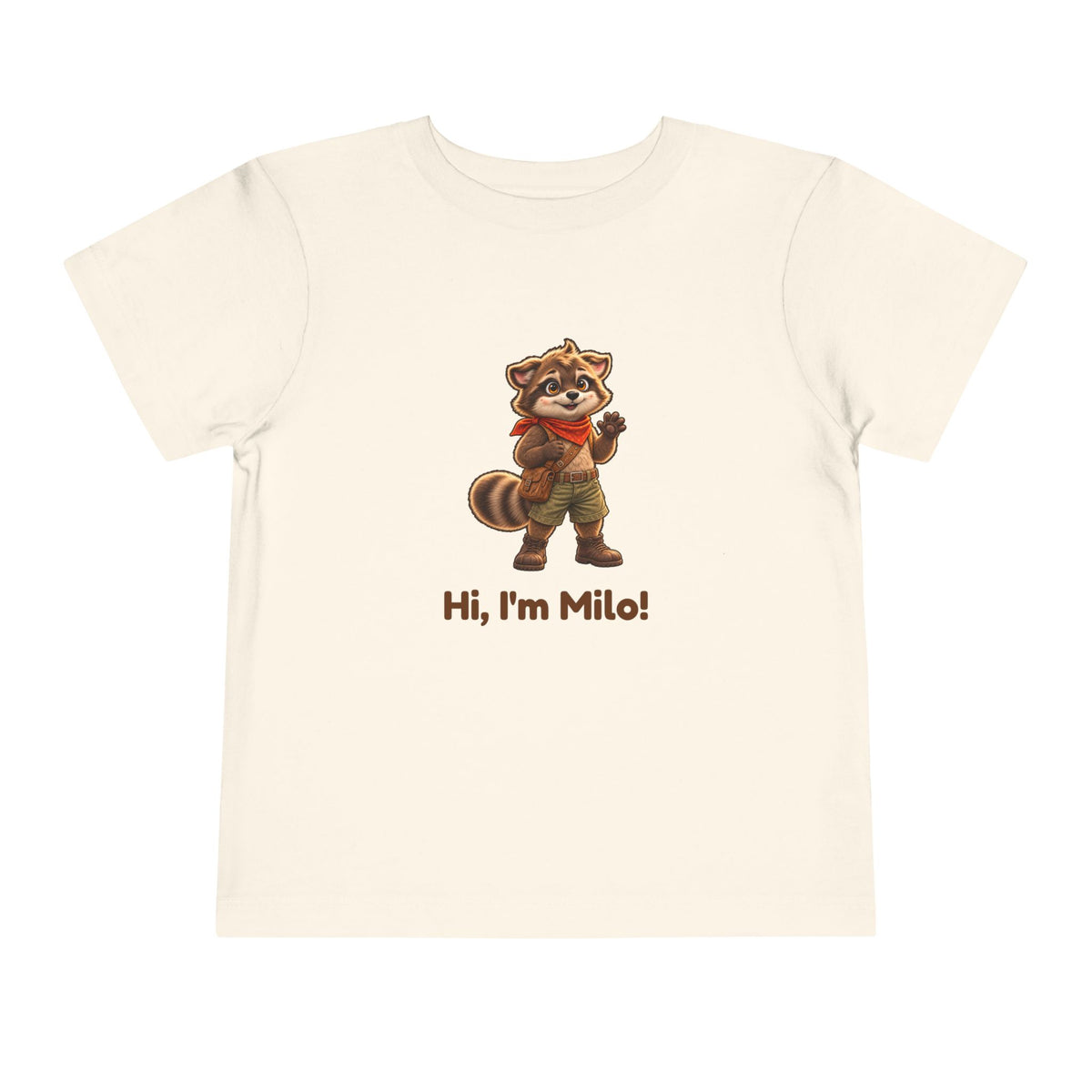 Milo the Raccoon "Hi, I'm Milo!" Toddler Tee