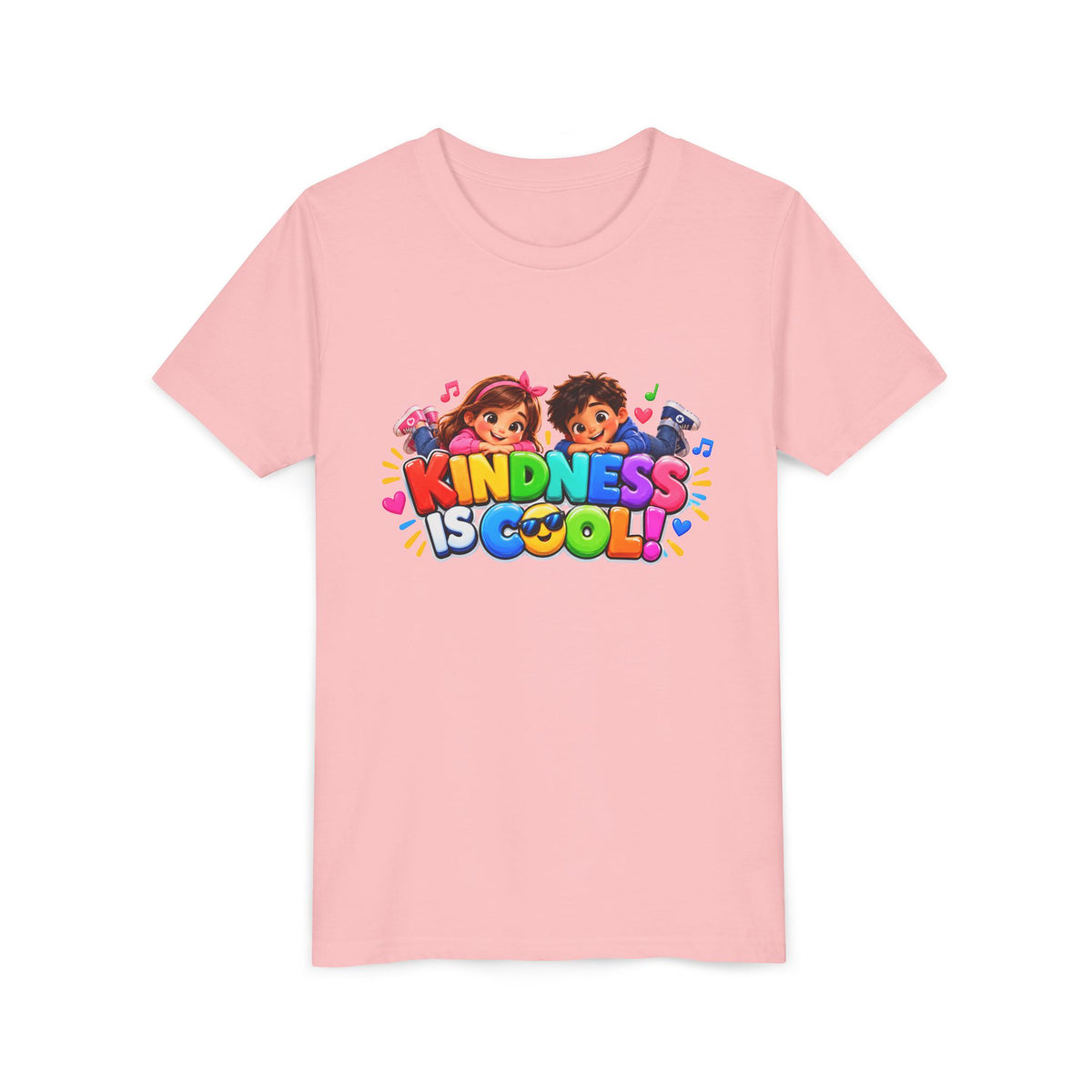 Kindness Is Cool Kids T-Shirt - Colorful Be Kind Youth Tee for Boys and Girls