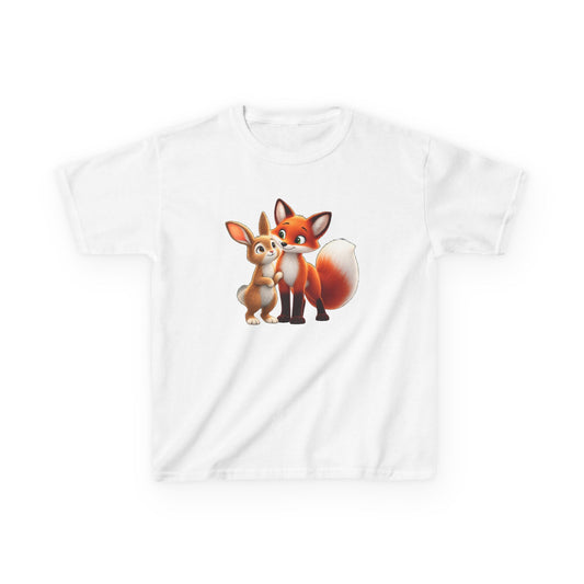 Personalized Brave Bunny & The Friendly Fox Kids T-Shirt | Add Your Child's Name