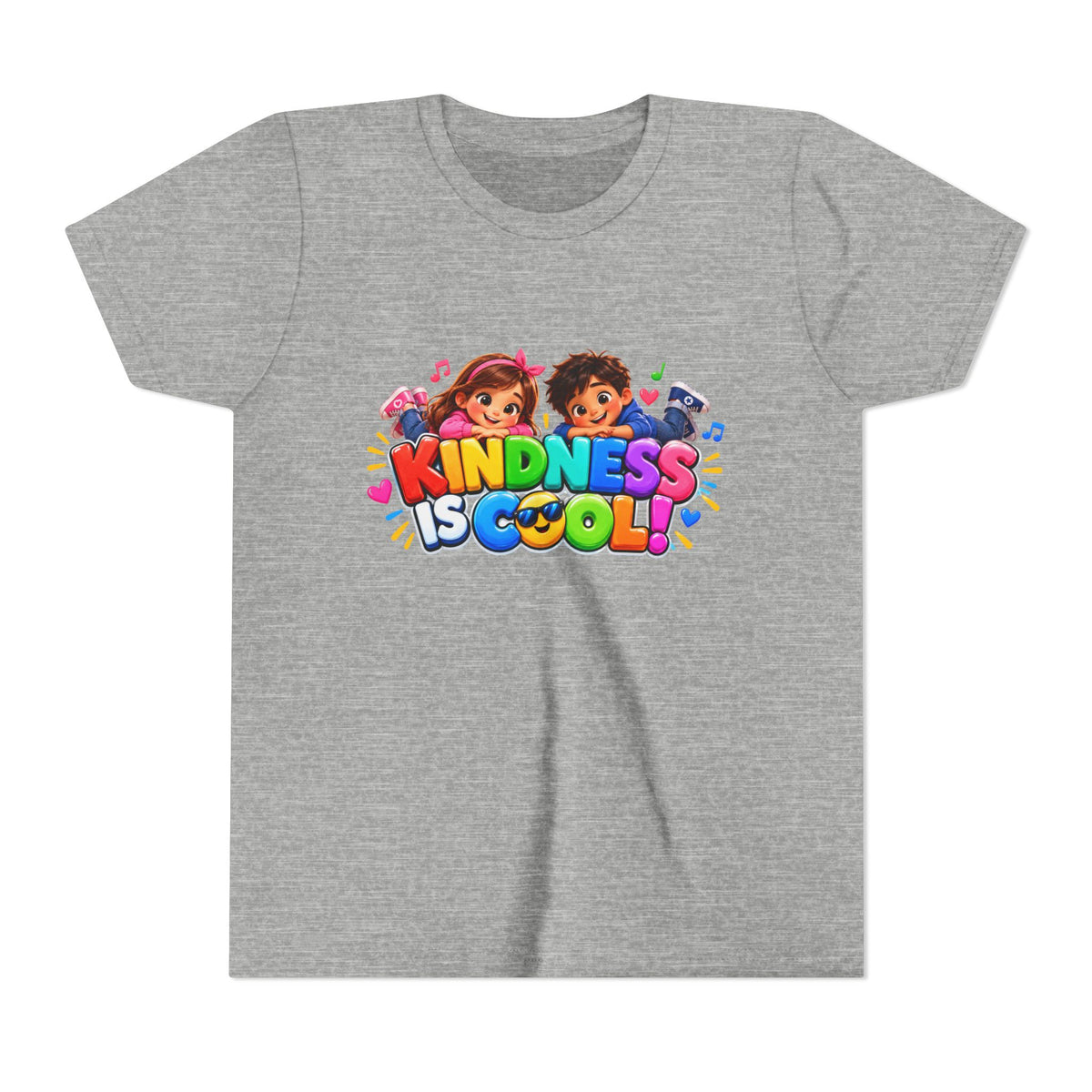 Kindness Is Cool Kids T-Shirt - Colorful Be Kind Youth Tee for Boys and Girls