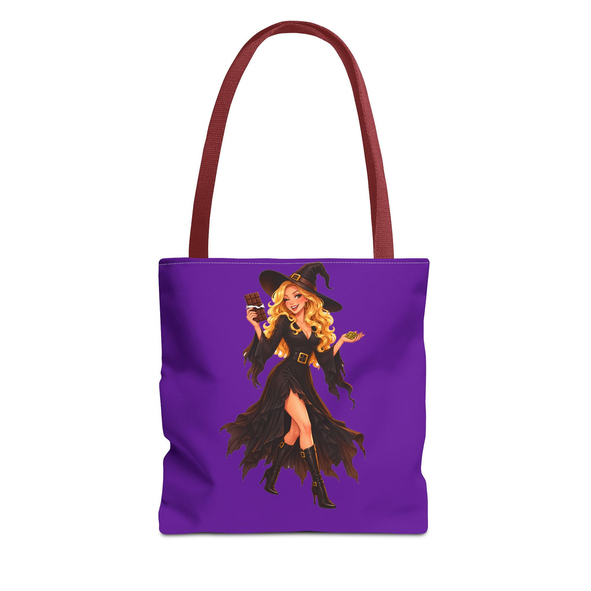 Chocolate Witch Trick-or-Treat Tote Bag - Purple | Andra Annette | Pounds to Go