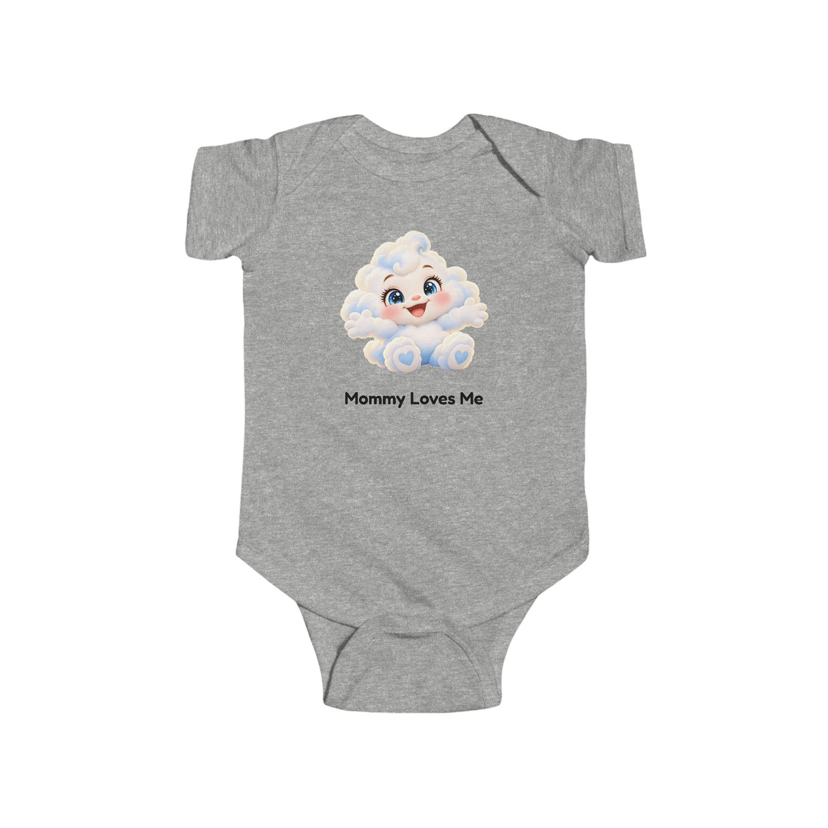 Cuddle McFluff Mommy Loves Me Baby Bodysuit - Cute Cloud Onesie