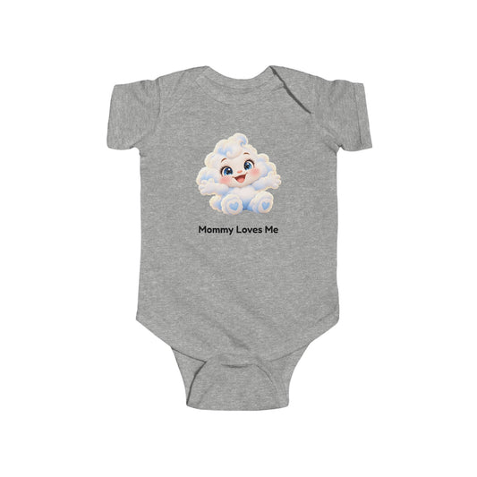 Cuddle McFluff Mommy Loves Me Baby Bodysuit - Cute Cloud Onesie