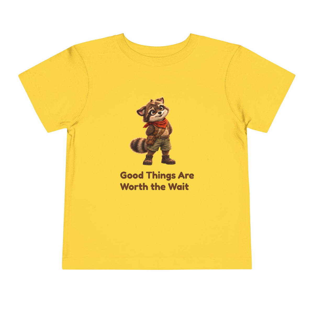 Milo the Raccoon "Good Things Are Worth the Wait" Toddler Tee
