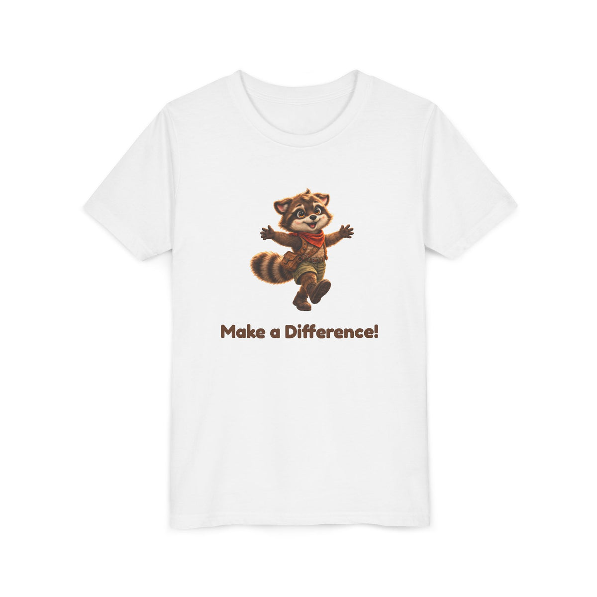 Milo the Raccoon "Make a Difference!" Kids Tee