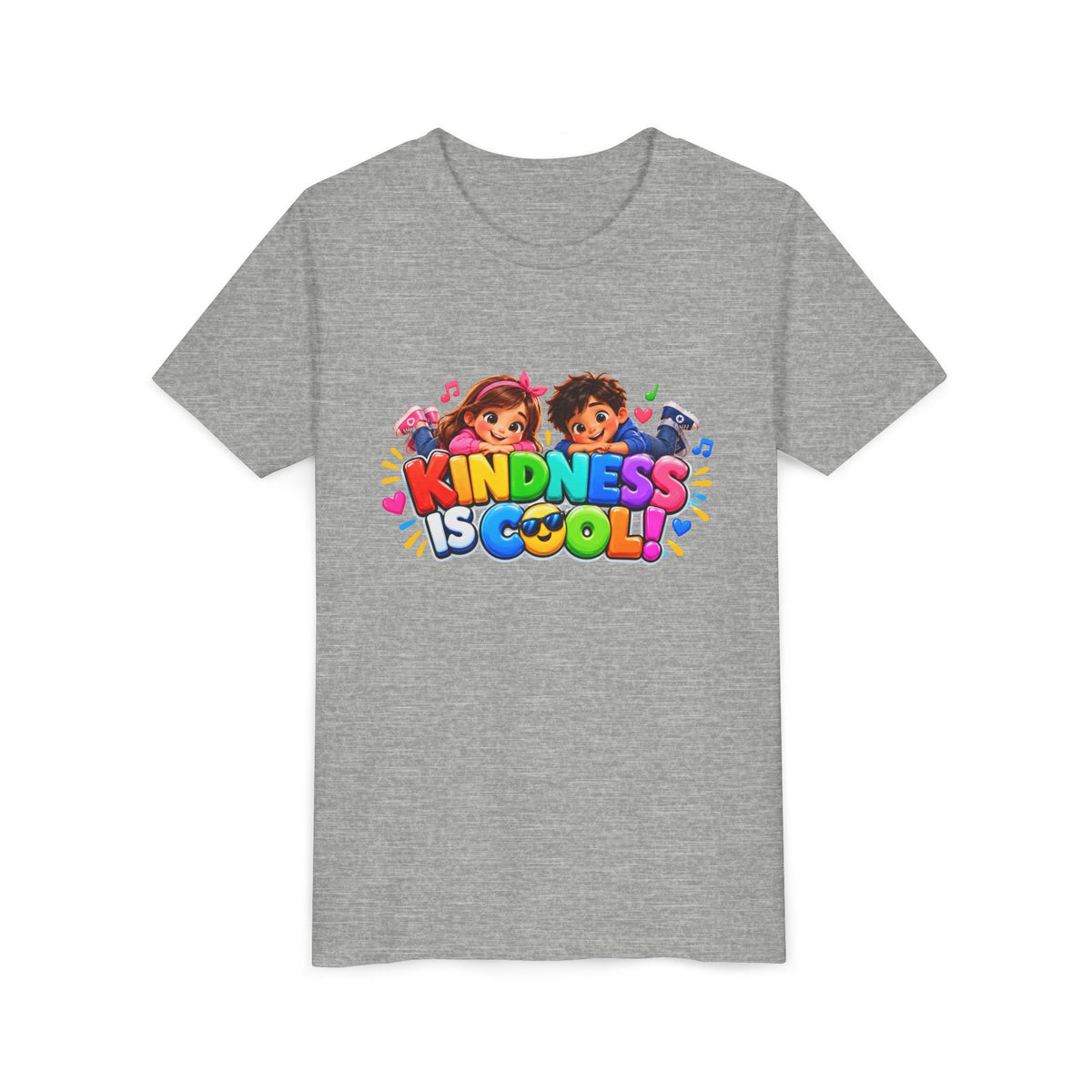 Kindness Is Cool Kids T-Shirt - Colorful Be Kind Youth Tee for Boys and Girls