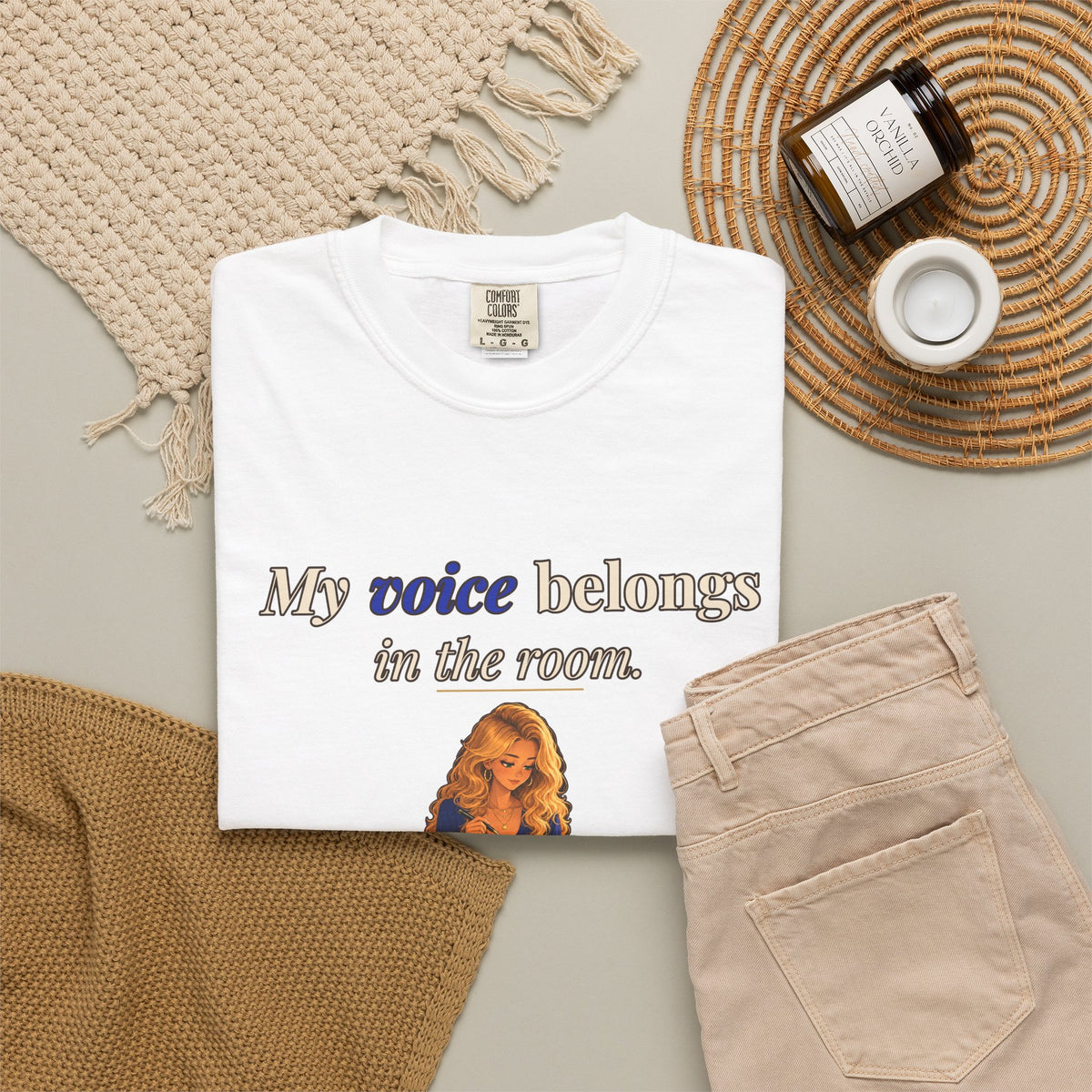 My Voice Belongs in the Room Women's Relaxed Tee | Andra Annette | Pounds to Go