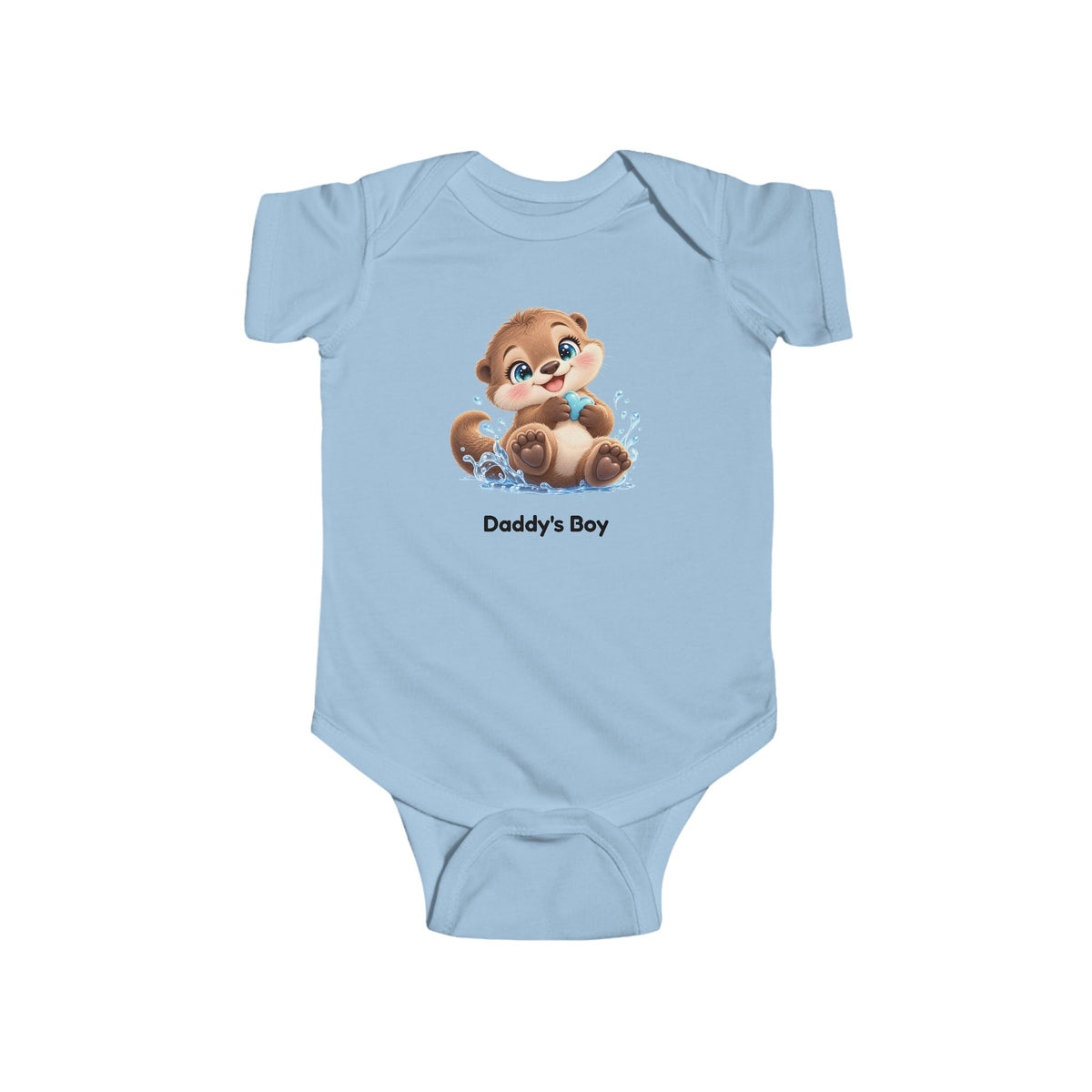 Ollie Wobbles Daddy's Boy Baby Bodysuit - Cute Baby Otter Onesie