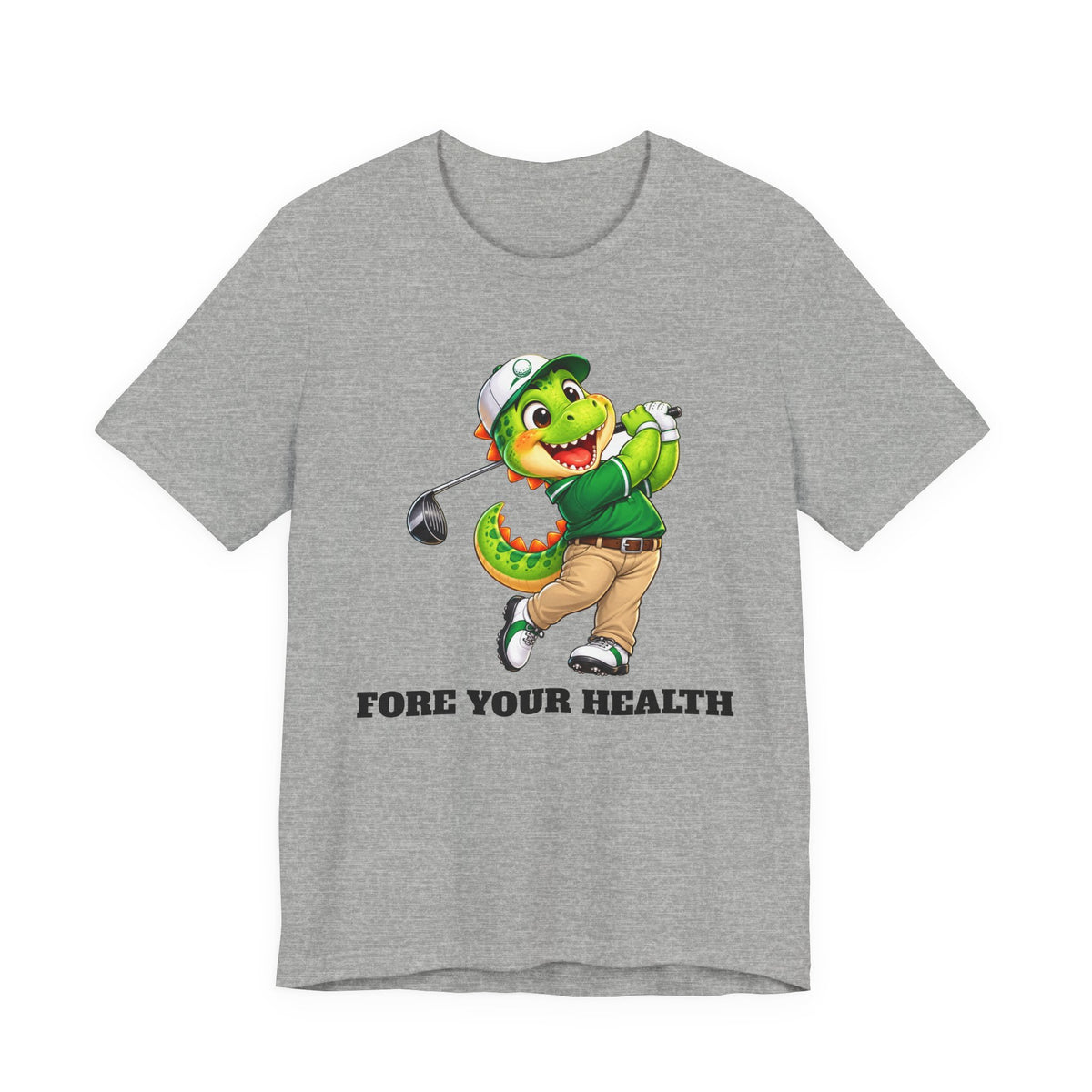 Fore Your Health Golf Dino T-Shirt | Andra Annette | Pounds to Go