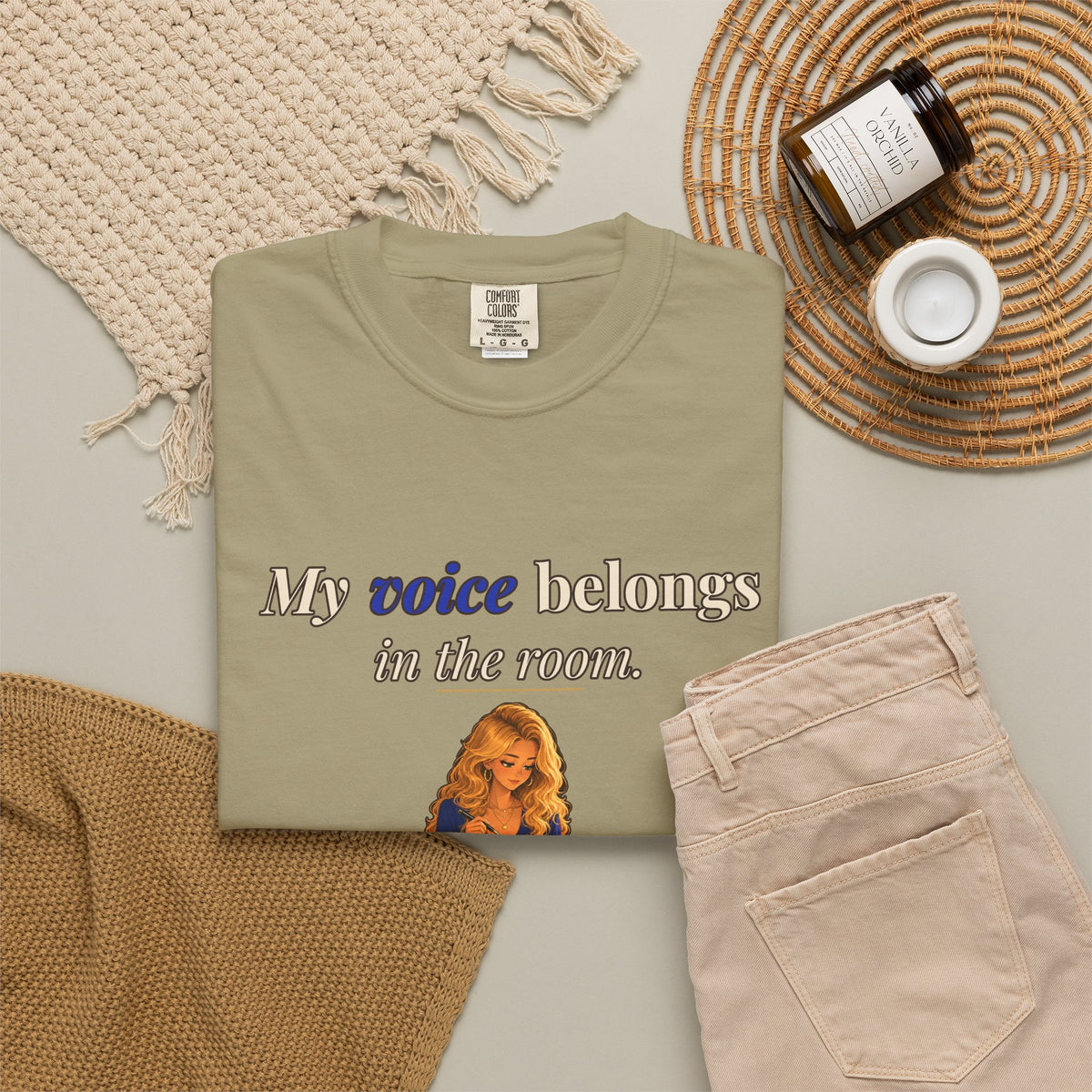 My Voice Belongs in the Room Women's Relaxed Tee | Andra Annette | Pounds to Go