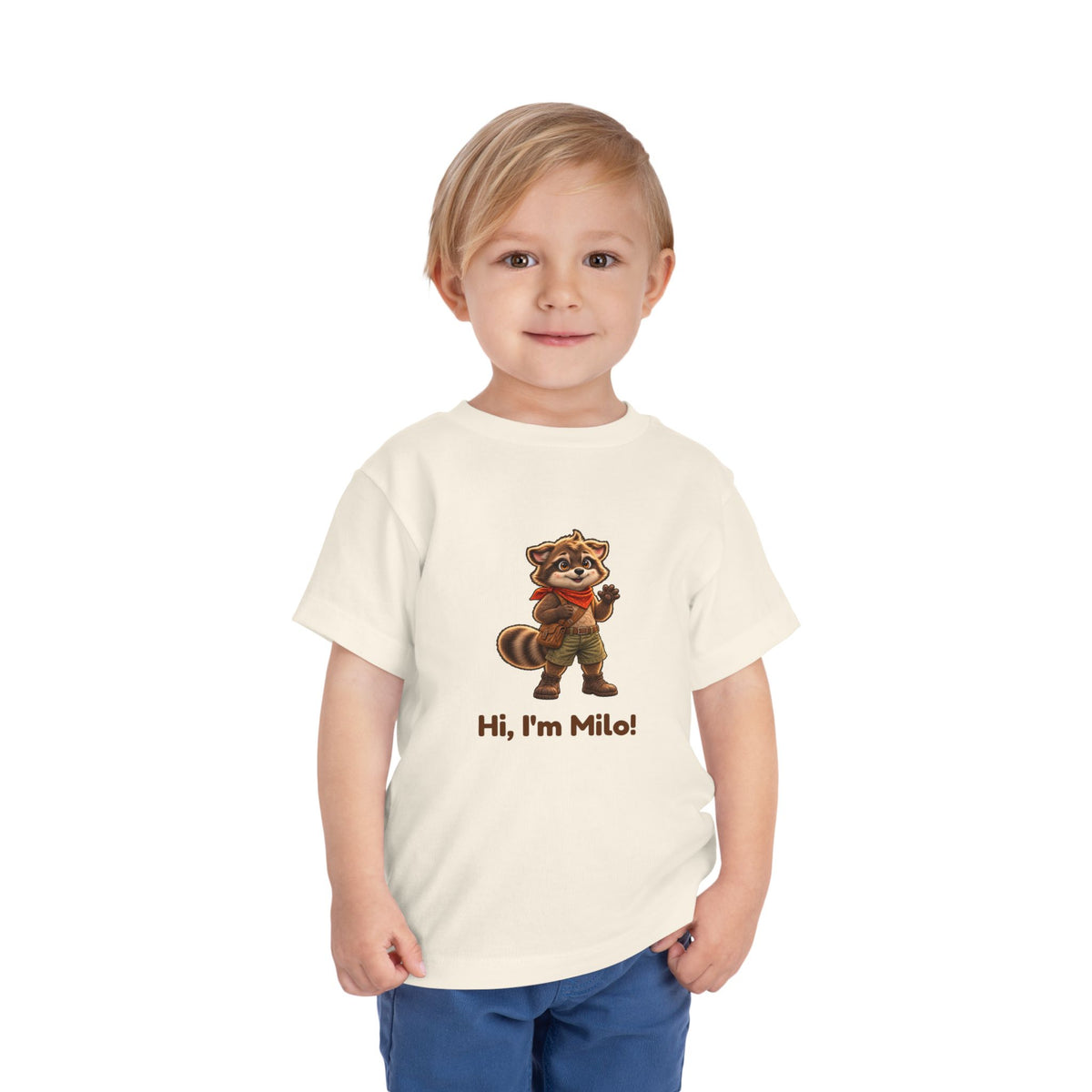 Milo the Raccoon "Hi, I'm Milo!" Toddler Tee