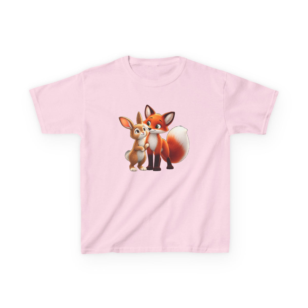 Personalized Brave Bunny & The Friendly Fox Kids T-Shirt | Add Your Child's Name