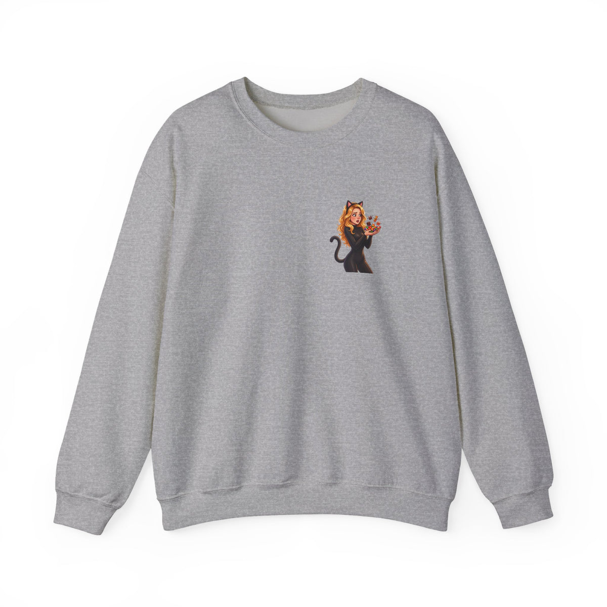 Candy Cat Pocket Crewneck Sweatshirt | Andra Annette | Pounds to Go