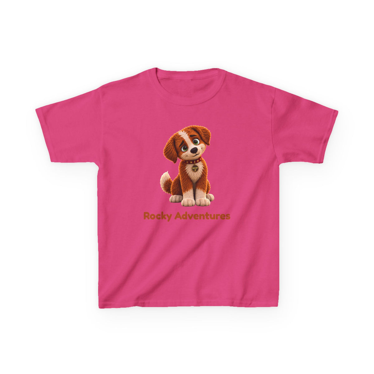 Rocky Adventures Kids T-Shirt | Rocky Finds His Roar Puppy Tee