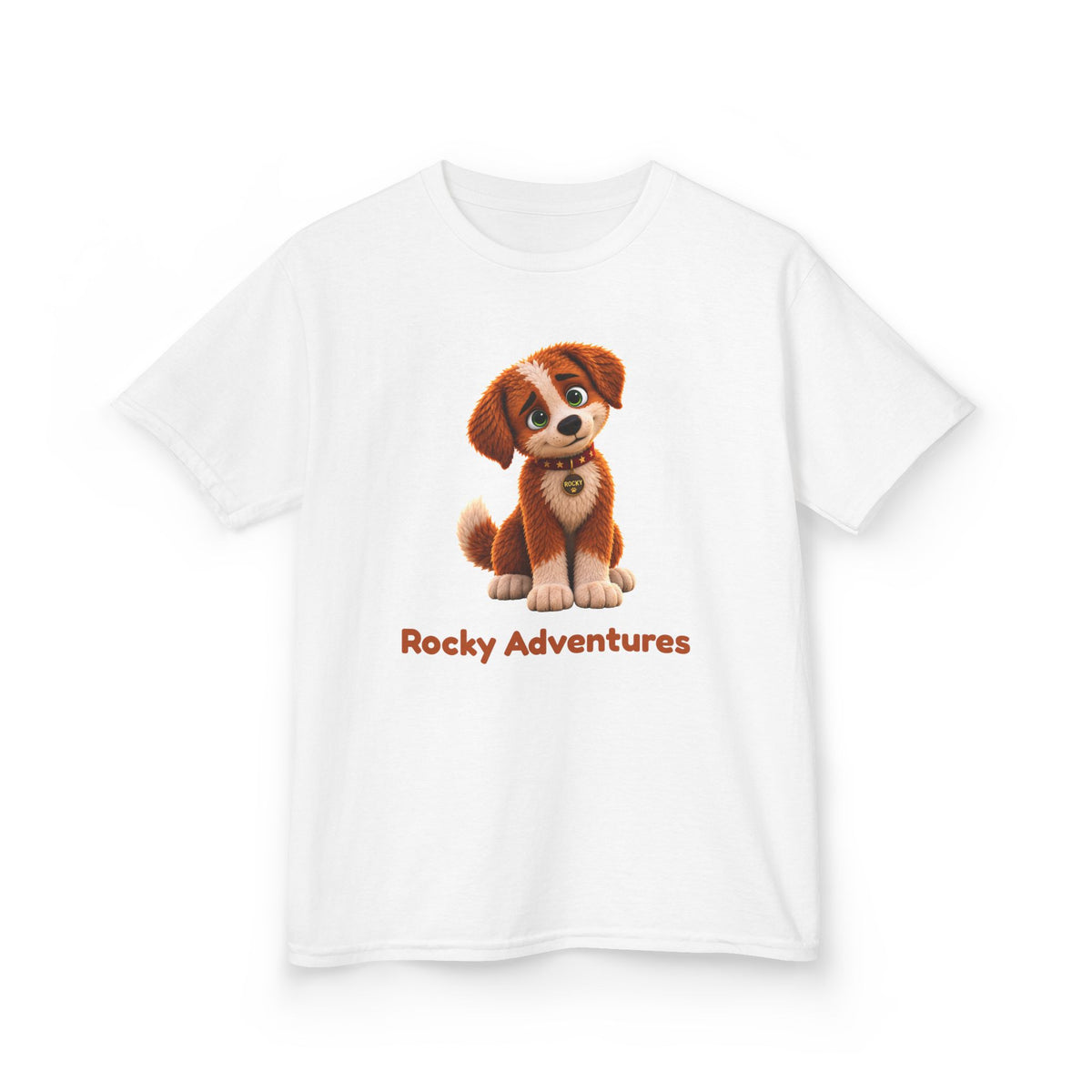 Rocky Adventures Kids T-Shirt | Rocky Finds His Roar Puppy Tee