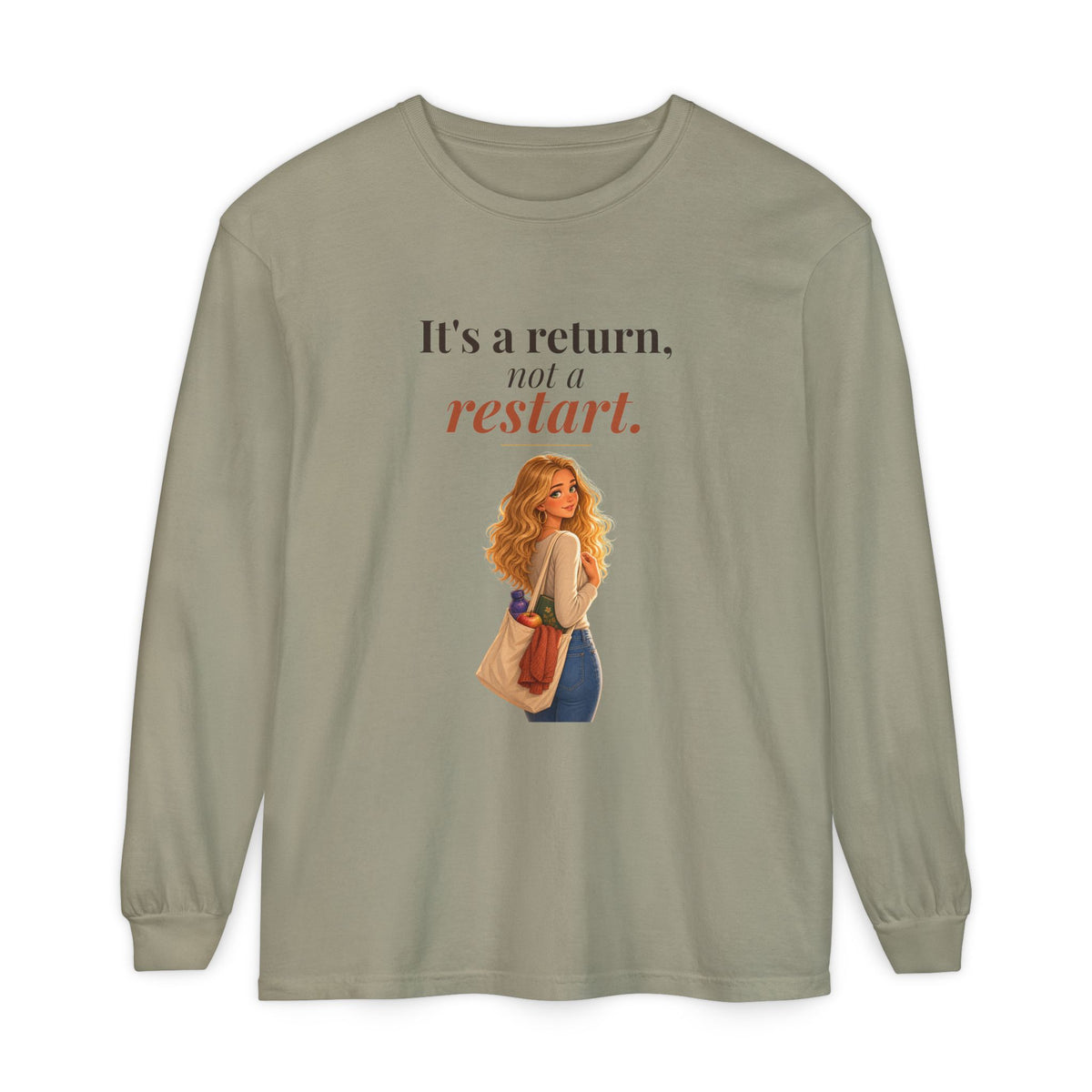 It's a Return, Not a Restart Women's Long Sleeve Tee | Andra Annette | Pounds to Go